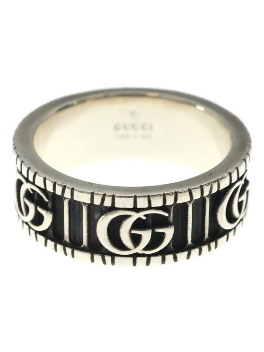 Gucci Double G Wide Ring Silver